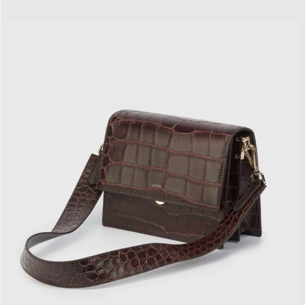 JW PEI Women's Mini Flap Crossbody - Brown Croc